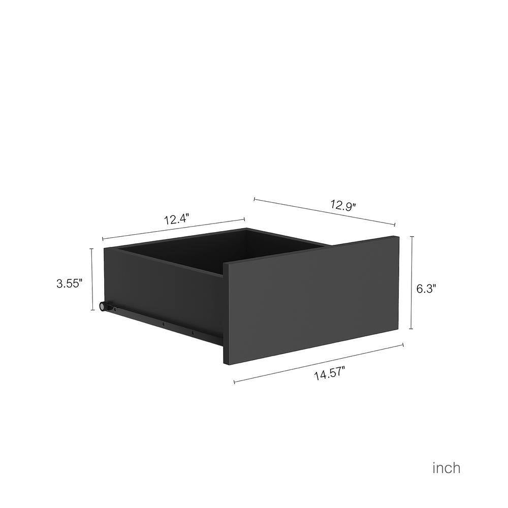 Black 74 In. Large Wood Pantry Organizer with Roll-Out 2-Drawer and Storage Shelves Freestanding Cupboard Buffet Cabinet