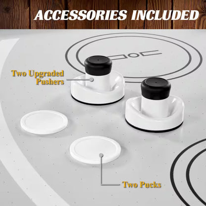 Camden 90" Air Hockey Table with LED Electronic Scorer, Arcade Sound Effects, UV Coated Surface and Pushers and Pucks