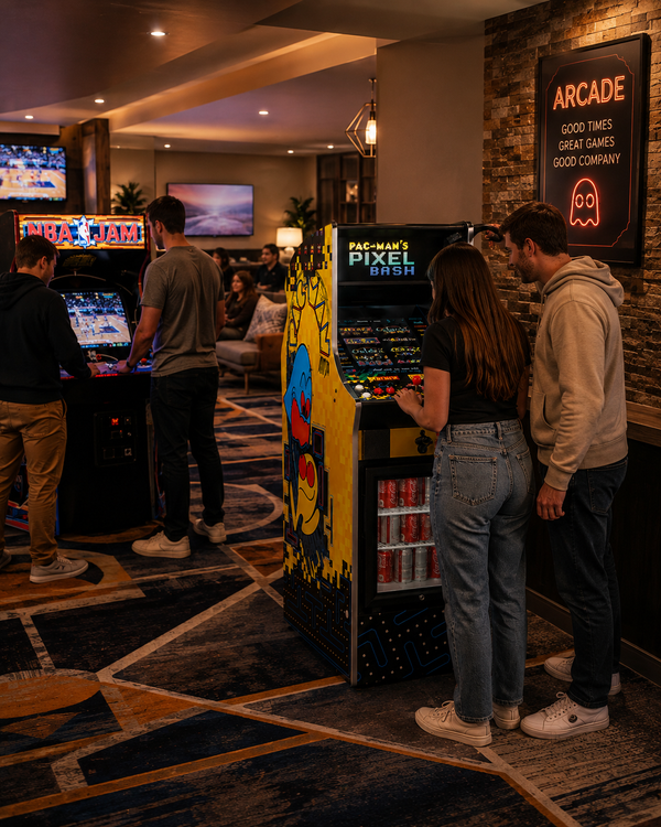 Bandai Namco Pac-Man Pixel Bash Home Arcade Cabinet with Beverage Cooler