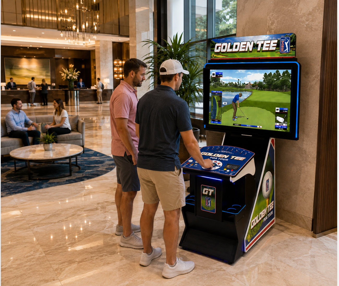 Incredible Technologies Golden Tee PGA TOUR Club Home Edition Deluxe Golf Arcade Game