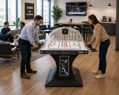 ICE Super Chexx Pro Bubble Hockey Table – Official NHL Arcade Hockey Game