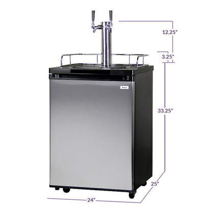 Elevate Your Home Brewing Experience with the Dual Tap Full Size Beer Keg Dispenser and Homebrew Kit